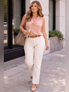182.) Northern Reflections Town Trouser / Neutral / Straight Leg